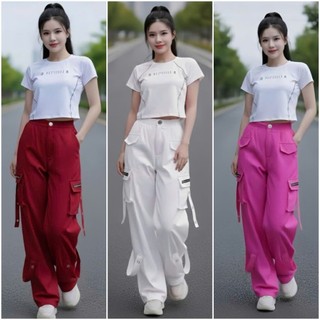  M10- Set quần Kaki túi hộp phối áo VICTORIA thể thao có lẻ quần  