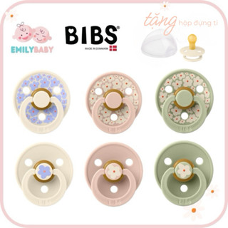   Tặng hộp đựng Ti Giả Ti Ngậm BIBS Colour Latex cao su Đan Mạch 