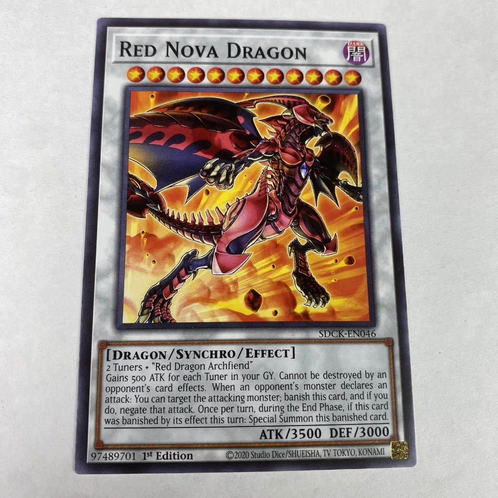 rare Lá bài thẻ Yugioh Red Nova Dragon - Tặng bọc bài syn