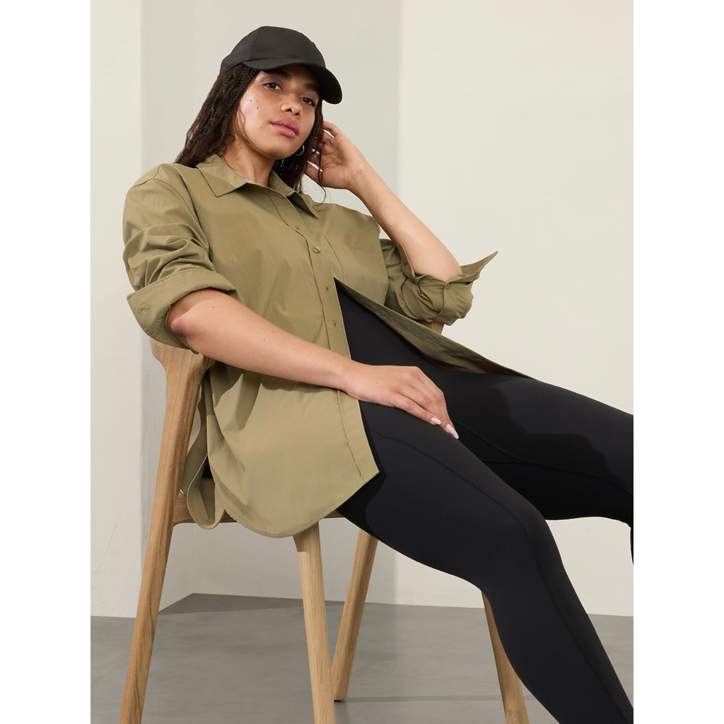 Áo sơmi poplin hiệu Athleta