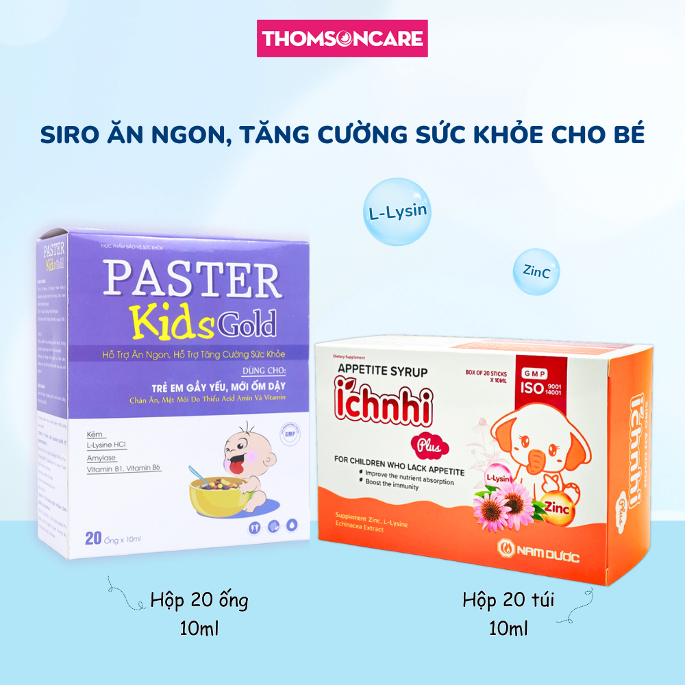 Siro ăn ngon Paster Kids Gold, Ích Nhi - Hỗ trợ bé ăn ngon miệng, tăng cường sức khỏe cho bé