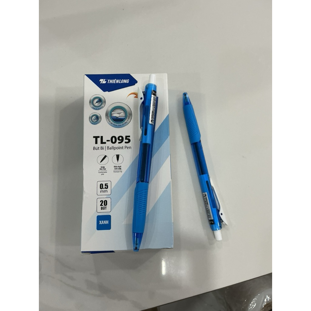 [Combo 3 Cây] Bút bi Thiên Long TL-095 (Mực Xanh) - Ngòi 0.5mm viết siêu êm