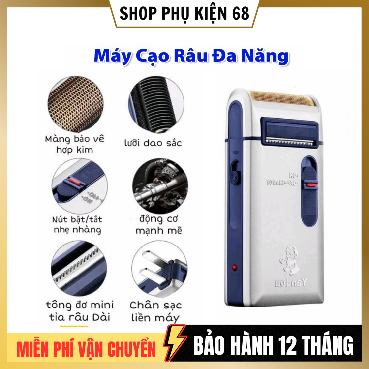 Máy Cạo Râu Đa Năng, Máy Cạo Râu Tích Điện Pin Có Thể Sạc Lại Trâu Thiết Kế Đẹp Nhỏ Gọn Chắc Chắn