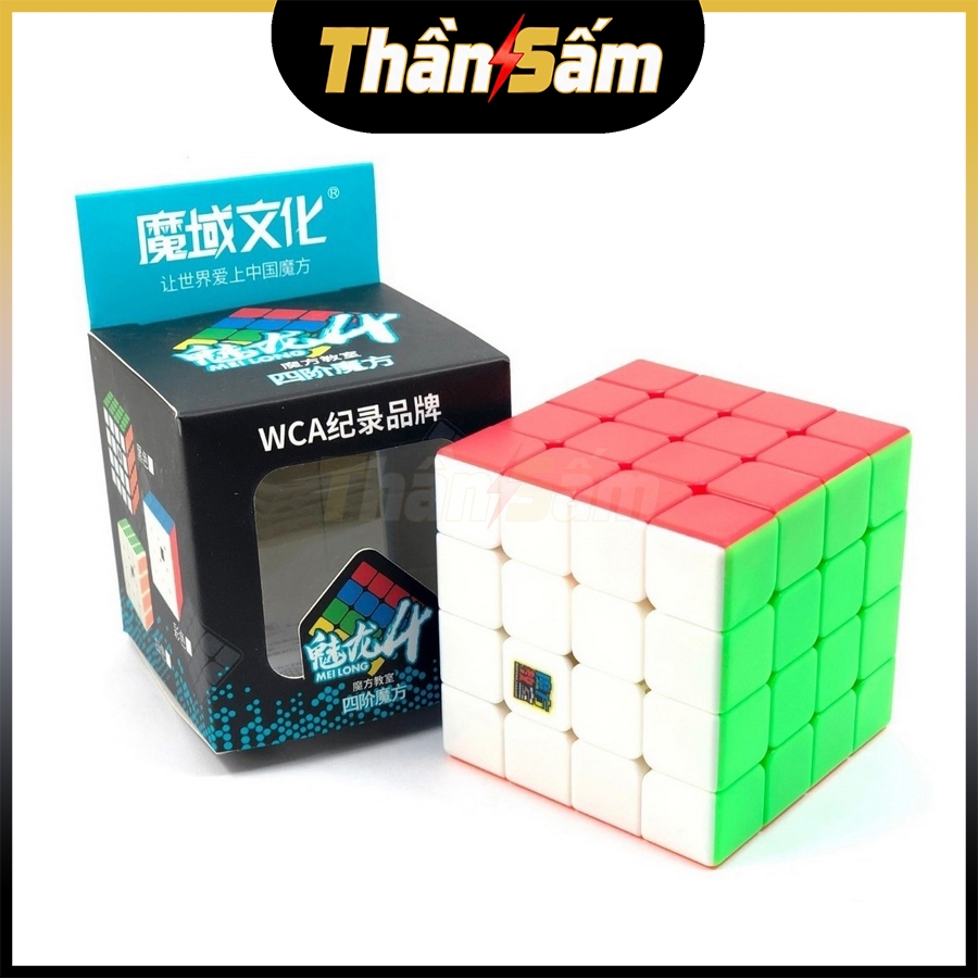 Rubik 4x4 Stickerless MoYu MeiLong 4x4 Rubic 4 Tầng Đồ Chơi Trí Tuệ Trẻ Em Phát Triển Tư Duy 4x4x4