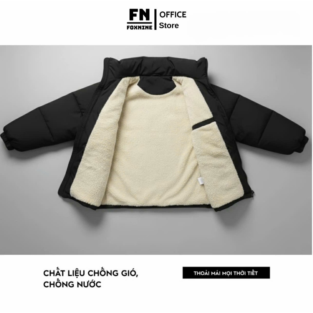 Áo Khoác Phao Nam Nữ Lót Lông Cừu Siêu Ấm Áo Phao Unisex Dáng Dài Suông Form Rộng 3 Màu Đen, Nâu, Trắng Kem | BigBuy360 - bigbuy360.vn