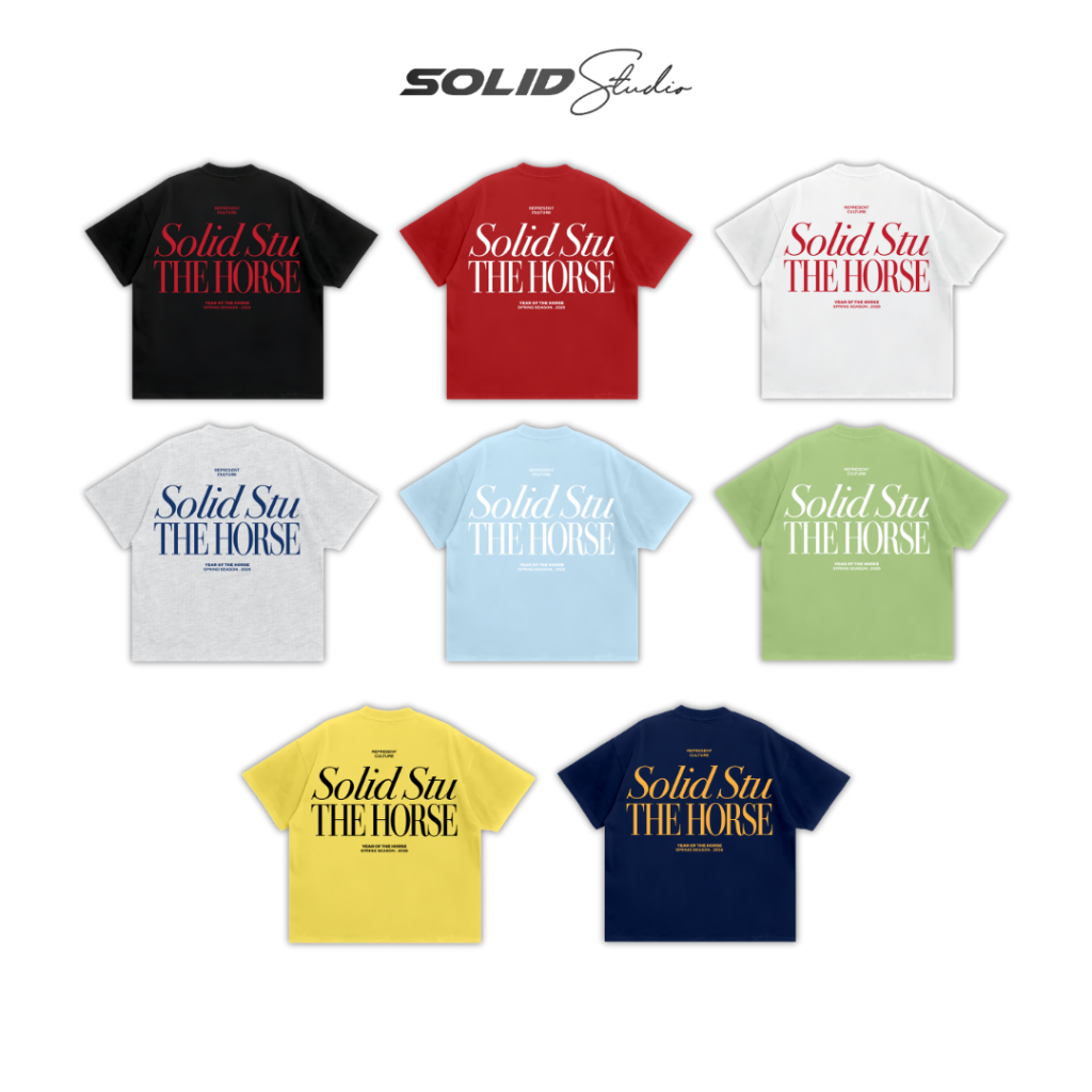 Áo Thun Boxy In Nổi THEHORSE SOLID Local Brand Unisex Cotton 100% 280GSM - TS42 | BigBuy360 - bigbuy360.vn