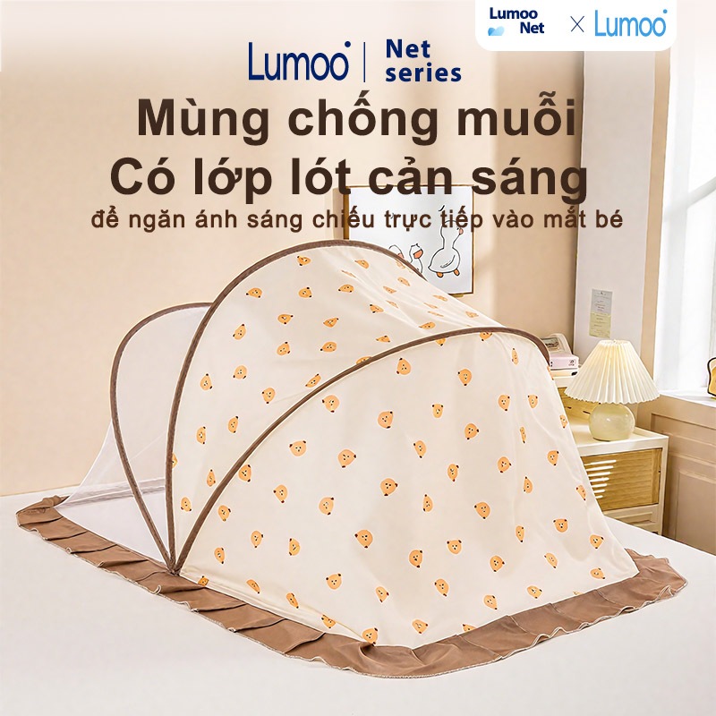 Lumoo mùng chụp cho bé sơ sinh 60×120 xếp gọn