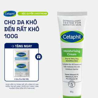   LIVE  Kem dưỡng ẩm cho da nhạy cảm Cetaphil Moisturizing Cream 100g 