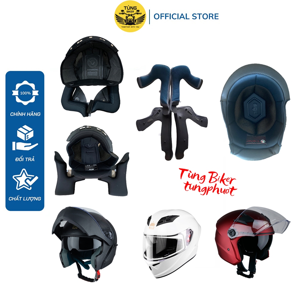 Phụ Kiện Lót Thay Thay Thế Của Mũ Bảo Hiểm Full face AGU, Royal M179, M266, M268, ROC 3, ROC 5