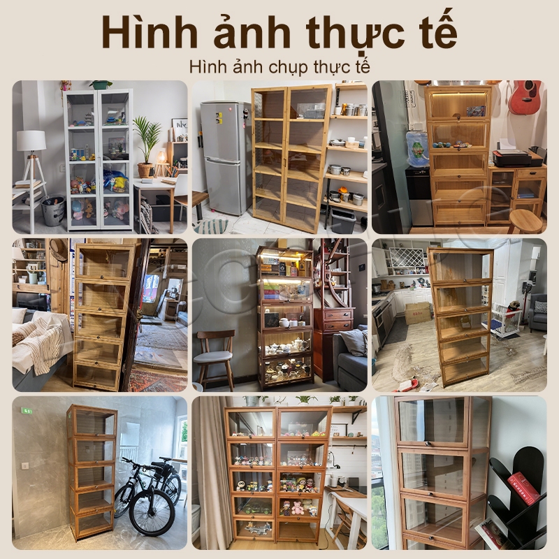 LACCOHUG Tủ trưng bày bằng  tủ Kính Trong Suốt  kính dễ dàng cài đặt khách phòng tắm ban công | BigBuy360 - bigbuy360.vn