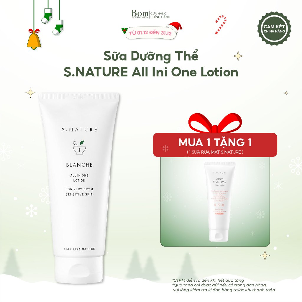 [TẶNG QUÀ] Sữa Dưỡng thể S.Nature All In One Lotion 200ml (04/2027)