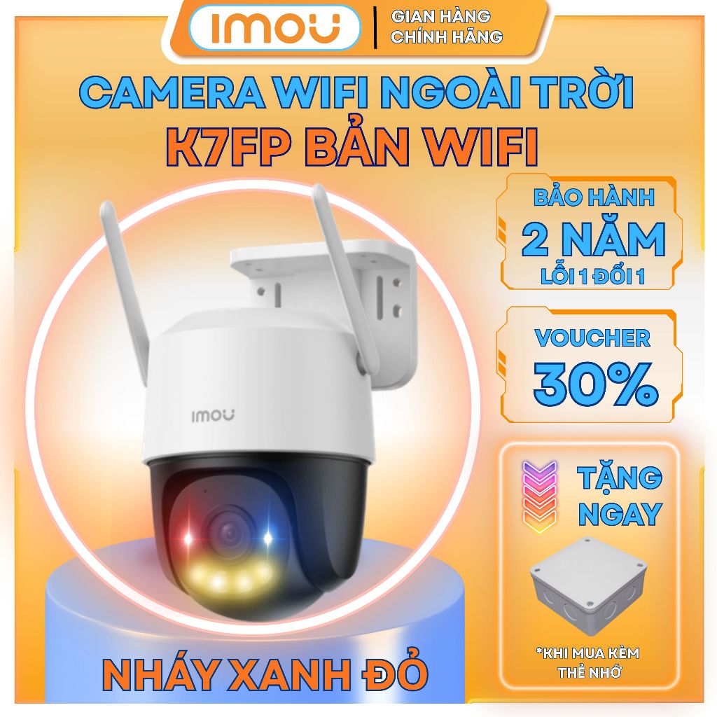 Camera Wifi Ngoài Trời IMOU Cruiser SC 3MP/5MP– Full Color, Quay Quét 360°,Nhấp Nháy Xanh Đỏ,BH 24TH