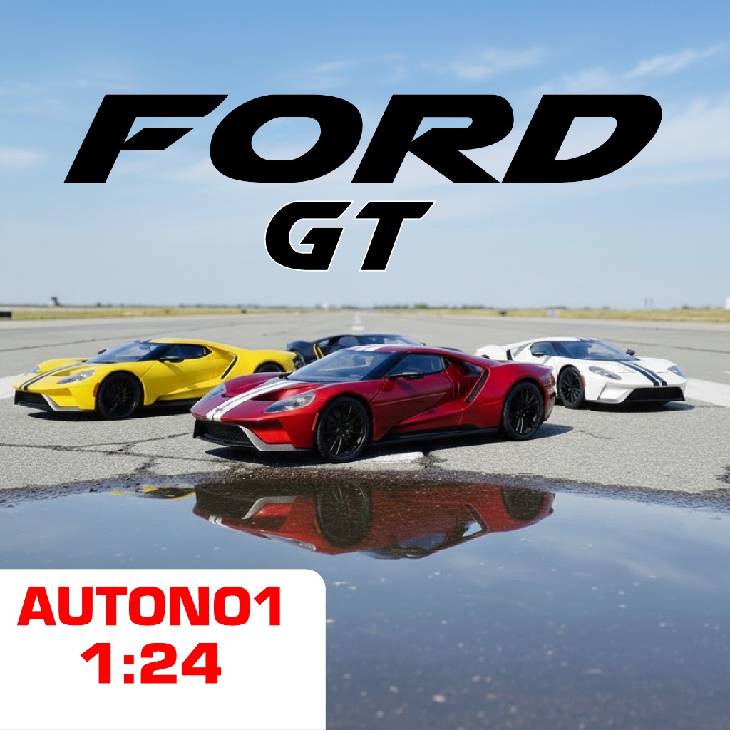 Mô hình xe Ford GT full open có đèn âm thanhi bằng kim loại tỉ lệ 1:24 Chezhi CZ241182
