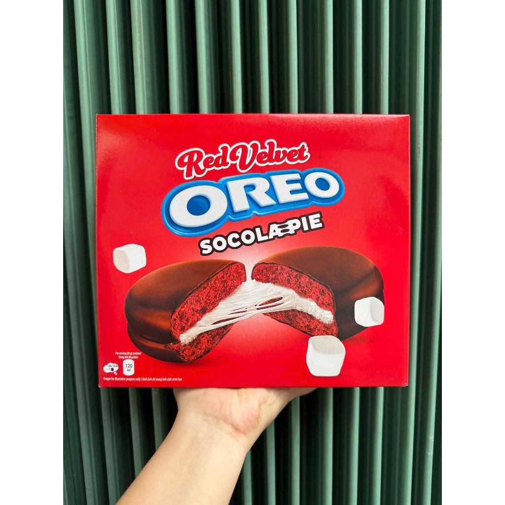 Bánh OREO Chocopie Red Velvet hộp 12 gói (HSD T07/2026)
