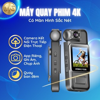  Máy Quay Phim 4K Có Màn Hình Sắc Nét- Camera Kết Nối Trực Tiếp Điện Thoại App Riêng Ghi Âm Chụp Ảnh Quay Ban Đêm 