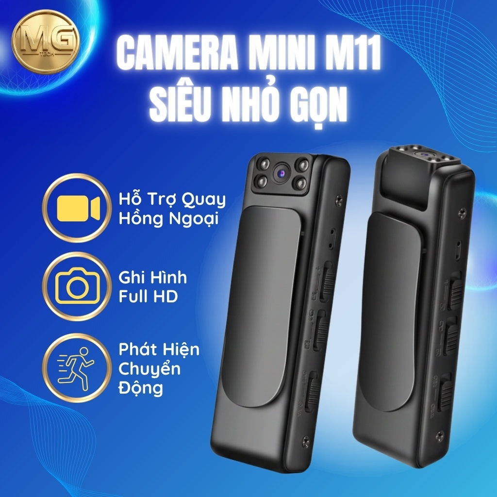 [Hot] Camera Mini M11 Siêu Nhỏ Gọn – Hỗ Trợ Quay Hồng Ngoại, Ghi Hình Full HD, Phát Hiện Chuyển Động