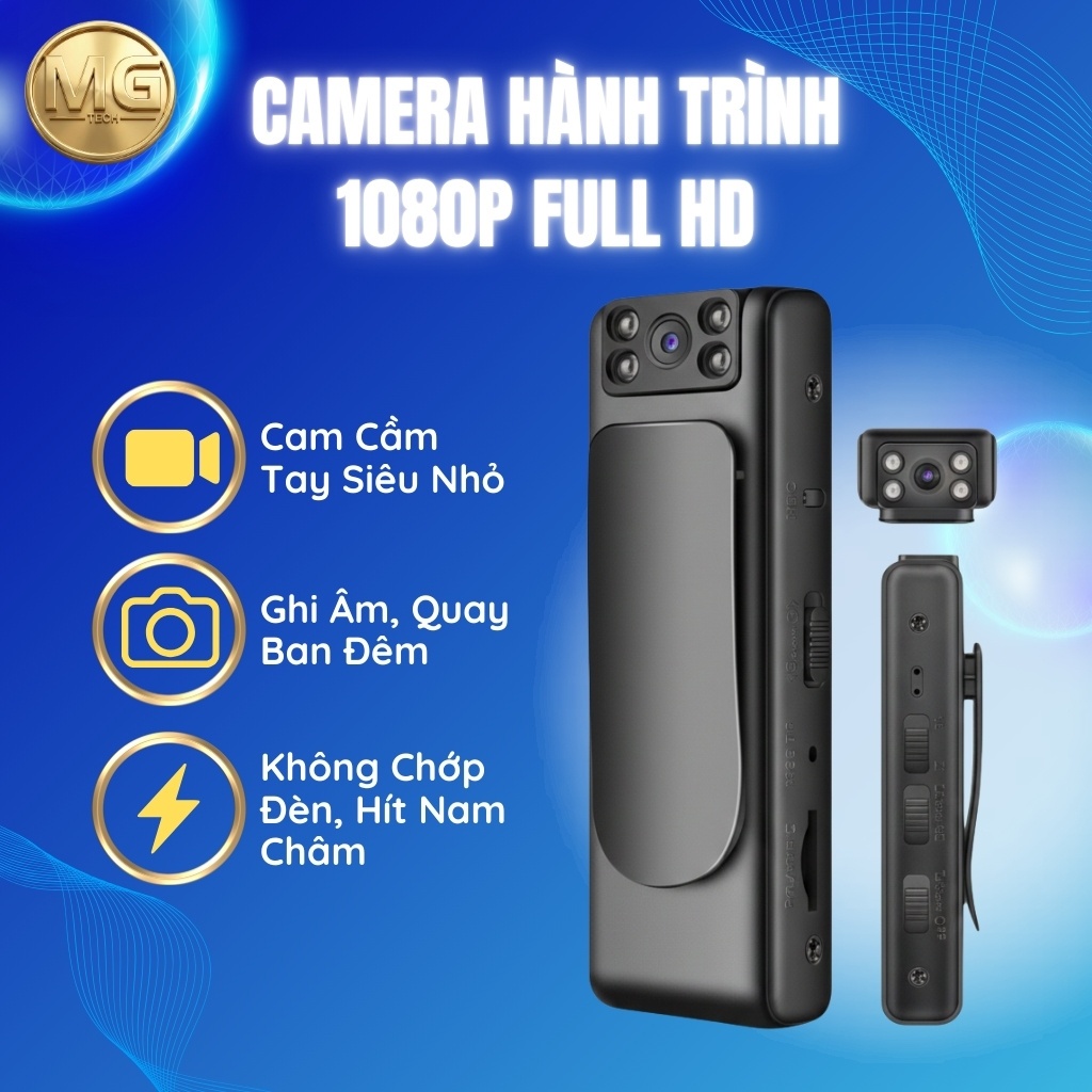 [Hỏa Tốc]Camera Hành Trình 720 HD - Cam Siêu Nhỏ, Ghi Âm, Quay Ban Đêm, Không Chớp Đèn, Hít Nâm Châm