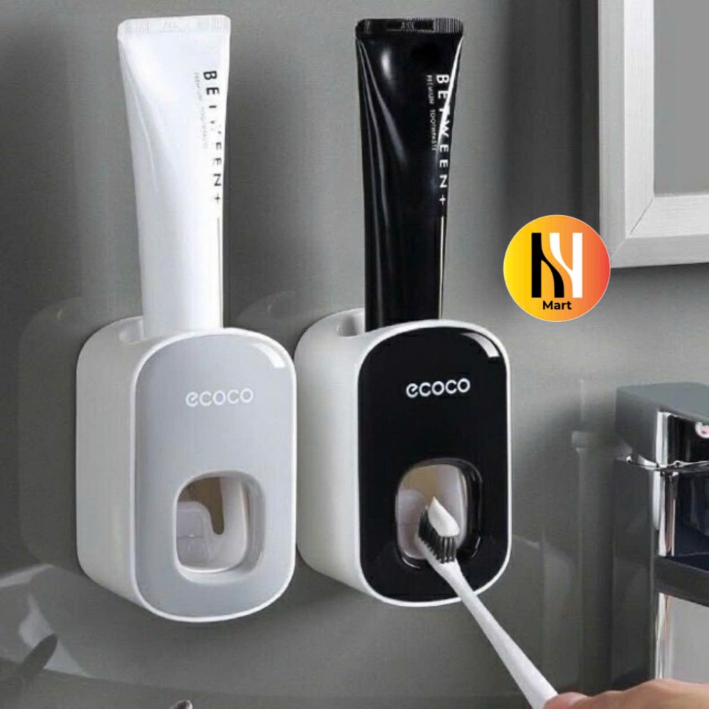 Bộ Nhả Kem Đánh Răng Đơn Dán Tường ECOCO, Nhả Kem Đánh Răng Chất Liệu Nhựa ABS Cao Cấp
