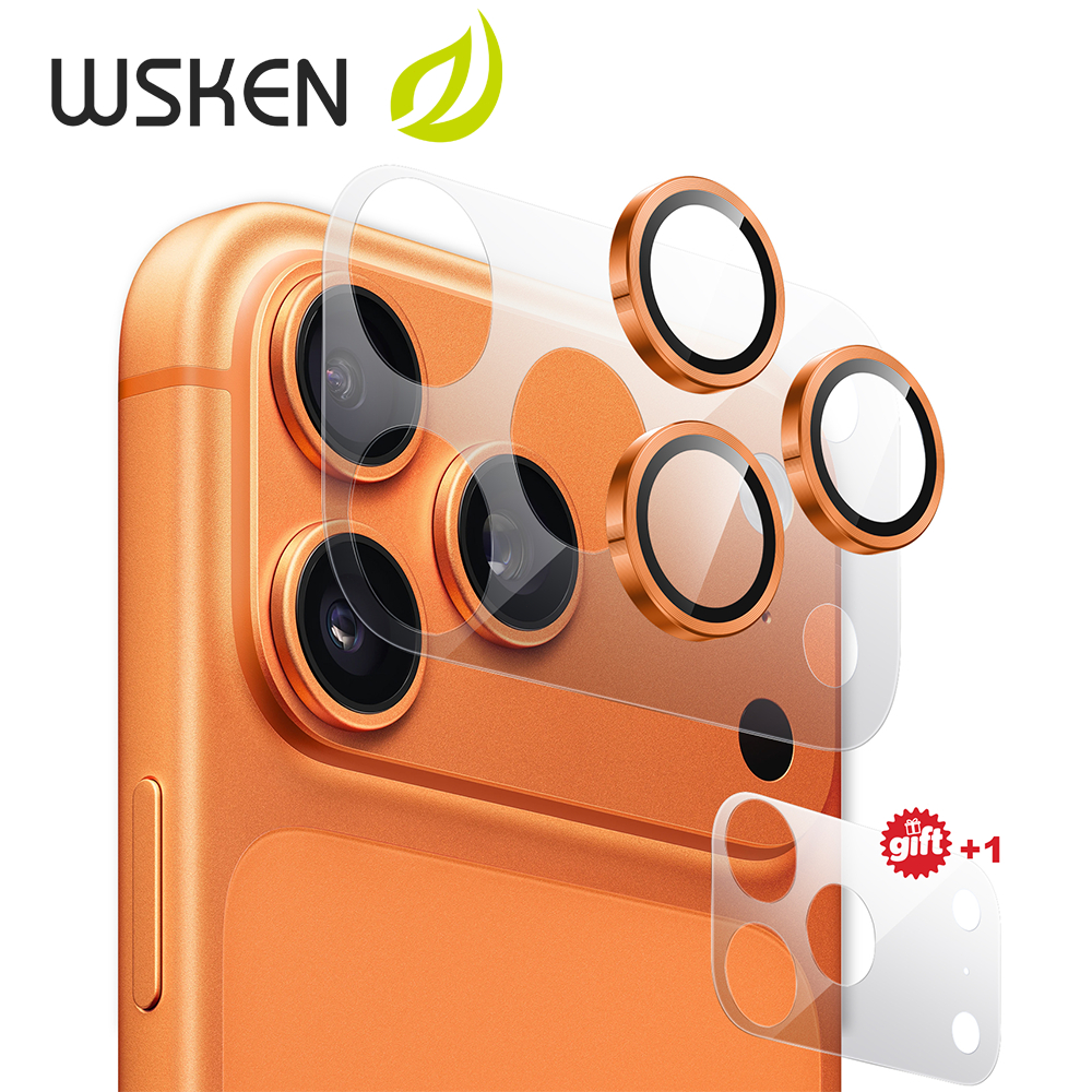 [gift] WSKEN Bảo vệ ống kính iPhone 17 Pro Max 8D Chống trầy xước  Hợp kim với kính cường lực cao cấ