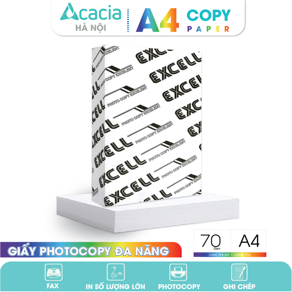 Giấy A4 Excel định lượng 70gsm