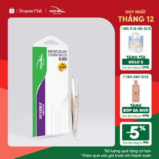  Nhíp Nhổ Lông Mày Lông Mũi Râu Tóc Bạc Inox Mạ Vàng Ánh Kim KỀM NGHĨA N.409 - Đầu Xéo 