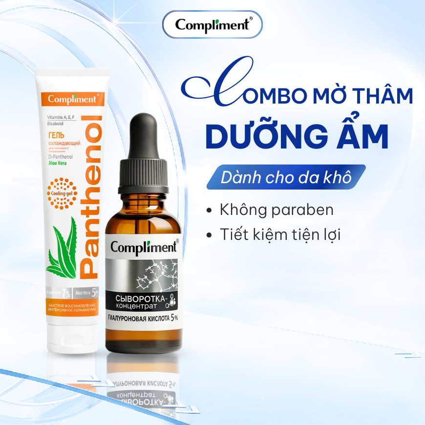 Combo Serum HA + Kem Dưỡng B5 Compliment Cấp Ẩm, Làm Dịu, Phục Hồi Da Khô Nhạy Cảm