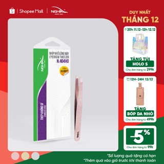  Nhíp Nhổ Lông Mày Lông Mũi Râu Tóc Bạc Inox Kềm Nghĩa N.404 - Đầu Ngang - 3 Màu 