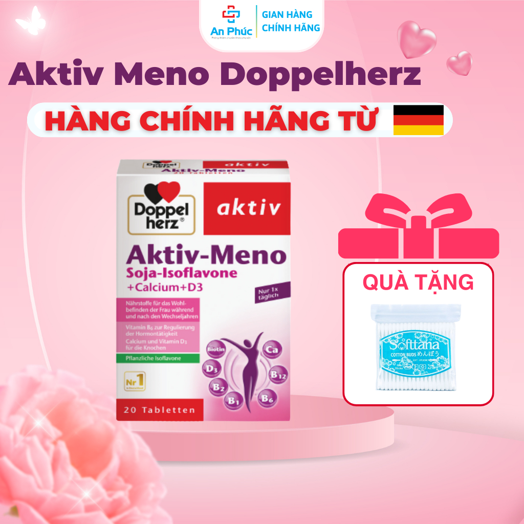 Bổ Sung Nội Tiết Tố Nữ Aktiv Meno Doppelherz - Giảm Đau Đầu, Mất Ngủ (90 Viên)