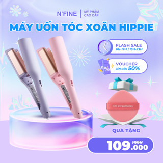  Máy Uốn Tóc Xoăn Hippie Sóng Nước 32mm Chất Liệu Gốm Sứ Cao Cấp - Máy Dập Xù Làm Tóc Xoăn 32mm Tiện Lợi 