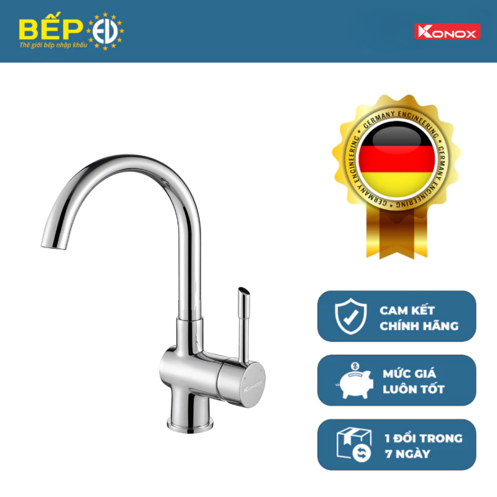 Vòi rửa bát KN1206 hiện đại sang trọng tối ưu không gian bếp