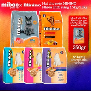   1.3kg 1.5kg  Thức Ăn Hạt Minino Dành Cho Mèo Mọi Lứa Tuổi Nhiều Vị - Mibao Pet Shop 