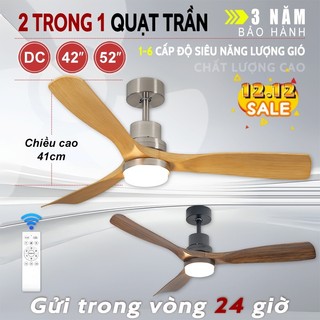  【COD Gogeous quạt trần phòng khách DC cao cấp quạt trần 3 cánh trang trí 
