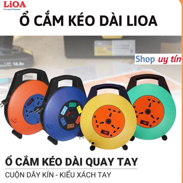 Ổ cắm kéo dài Lioa quay tay,ổ cắm Lioa,ổ dây xách tay,ổ cắm điện Lioa,ổ cắm quay tay,ổ cắm dân dụng,