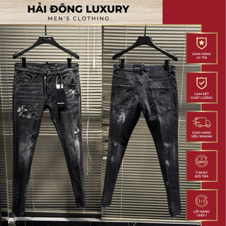 Quần Jean DSQ Xám Khói Khoá Lệch Rách Xước Nhẹ,Lên Fom Chuẩn Nét Chuẩn Hàng Loại 1 Đủ Tag Mác