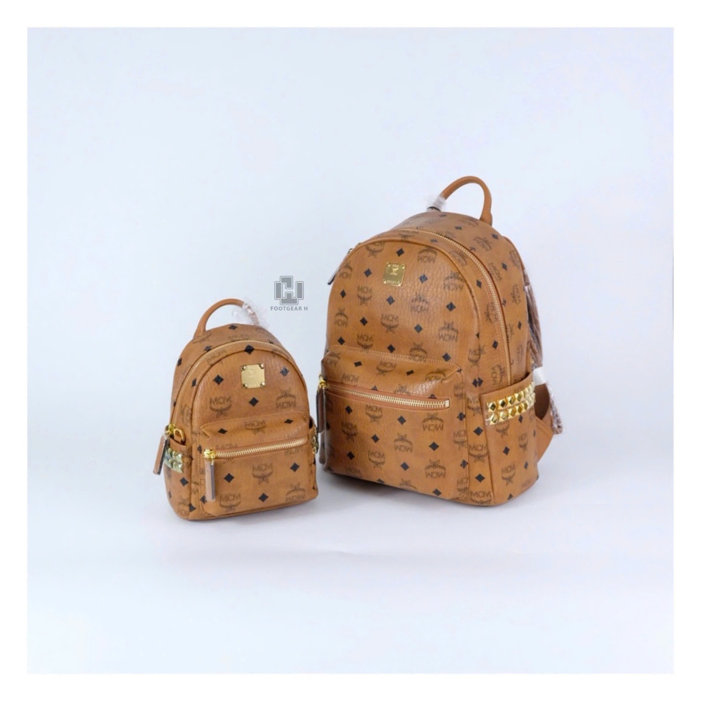 [ CHÍNH HÃNG ] Balo MCM - Backpack Nâu Basic Sz 18CM - 22CM - 27CM