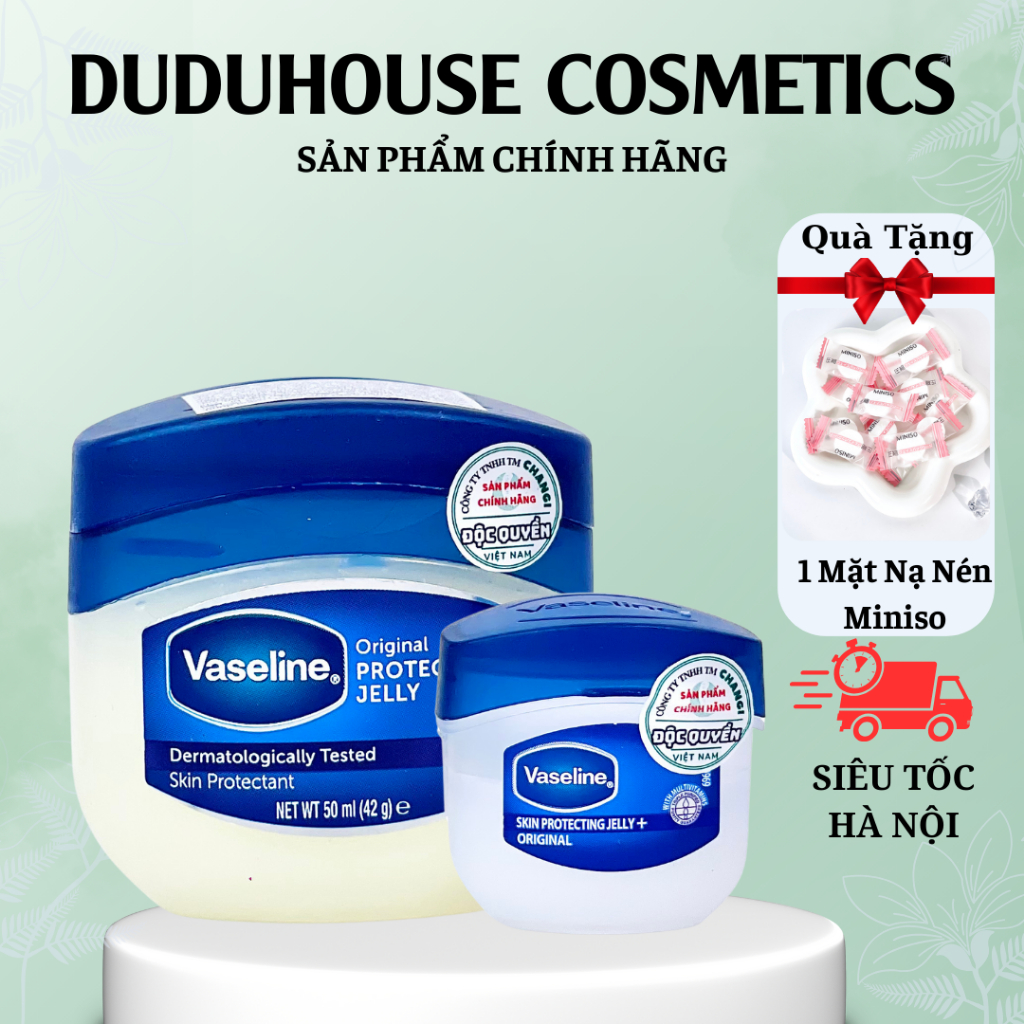 Sáp dưỡng ẩm Vaseline Pure Petroleum Jelly 50ml Duduhouse
