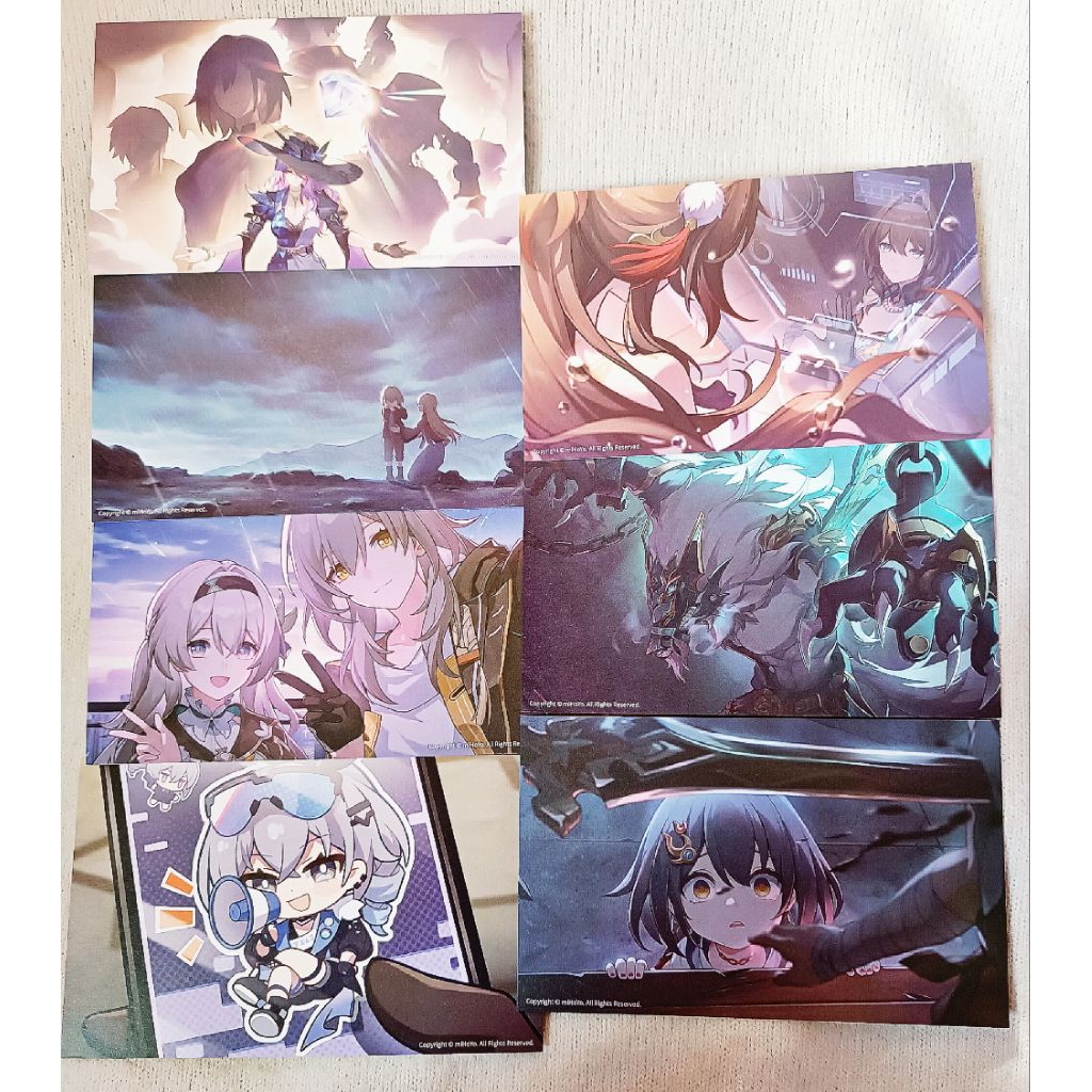 Honkai star rail official Hoyoverse postcard set / HSR Mihoyo set pc Aventurine Jade Firefly Yunli F