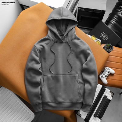 [FORM RỘNG] Áo hoodie nam Heboz nỉ bông logo 4M, áo khoác có nón basic - 00002933