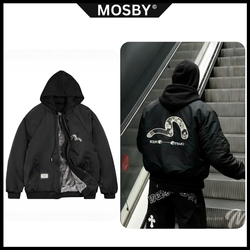 [ẢNH THẬT] MOSBY | Khoác JACKET EVISU Logo – Áo khoác dài tay nam cá tính phong cách – chất đẹp form