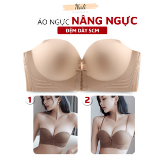   Hàng Loại 1  Áo Ngực Nâng Ngực Đệm Dày 5cm Không Dây Chống Tuột Chất Liệu Cao Cấp Mềm Mại NL444 