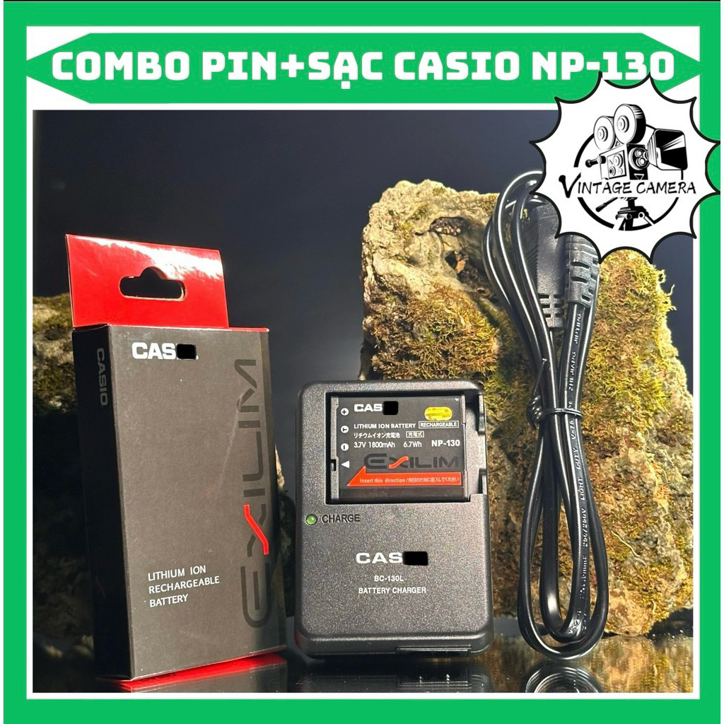 Bộ Sạc Pin Casio NP-130 ( Combo Hãng )dùng cho EX-ZR100, EX-ZR300, EX-ZR400, EX-ZR700, EX-ZR800