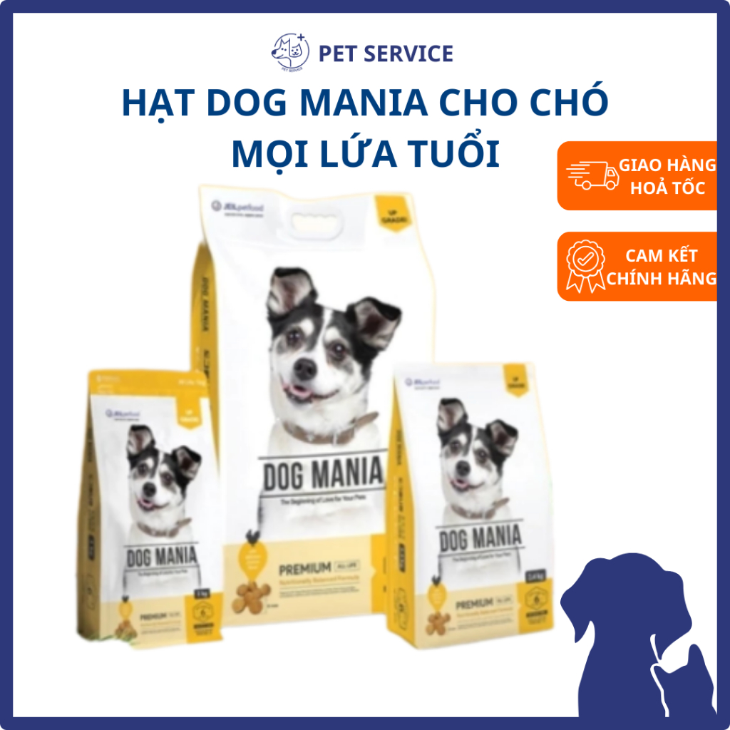 Hạt Cho Chó DOG MANIA 1KG | PET SERVICE