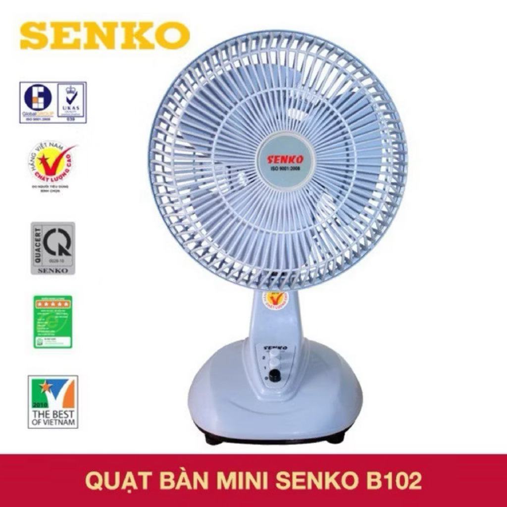 Quạt Bàn SENKO B102 – 3 Tốc Độ – Cánh 27cm – Motor Bền – Hàng Chính Hãng (Giao Màu Ngẫu Nhiên)