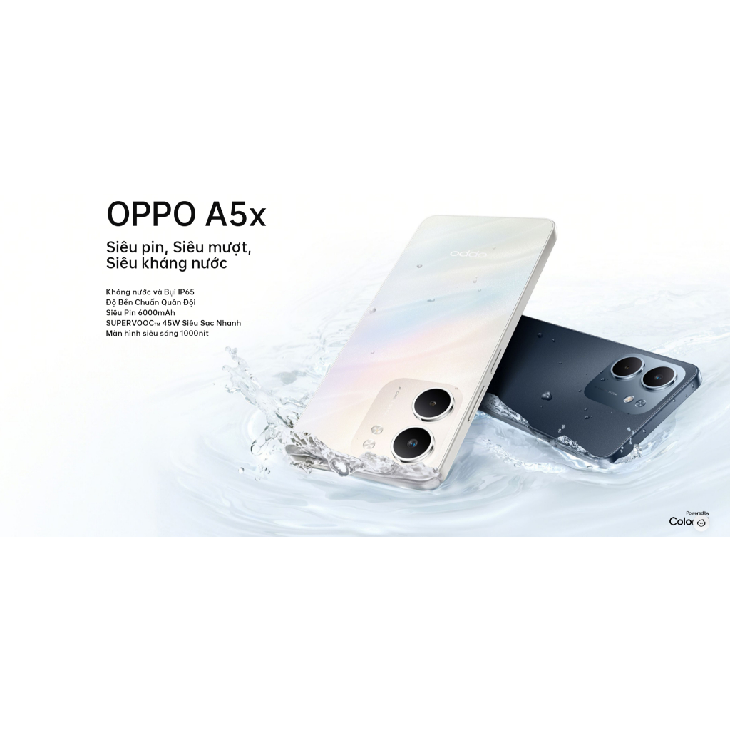 Điện thoại OPPO A5x Snapdragon 6s Gen 1 Bảo Hành Toàn Quốc
