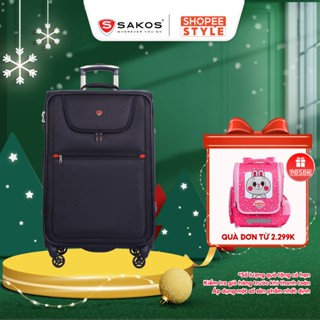  Vali Kéo Vải Du Lịch SAKOS CHAMPION 6 - Size M  24inch   Ký Gửi  Trung  - Khóa TSA - Chống Thấm Trượt Nước 