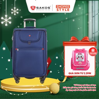  Vali Kéo Vải Du Lịch SAKOS CHAMPION 7 - Size L  28inch   Ký Gửi  Đại  - Khóa TSA - Chống Thấm Trượt Nước 