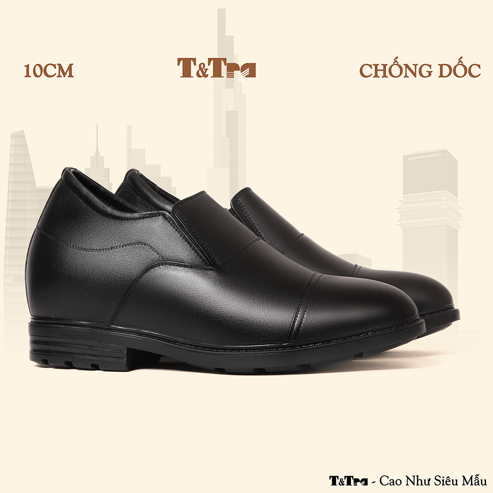 [10CM] Giày Nam Đế Cao T&Tra T93 Đen