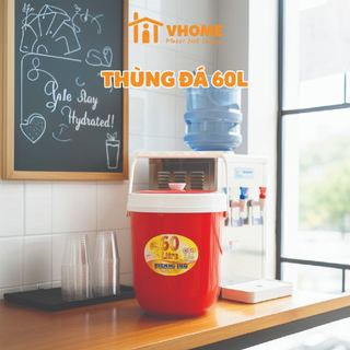  Thùng Đá Tròn Giữ Nhiệt 60L Cao Cấp Nhựa HƯNG THUẬN LỢI 