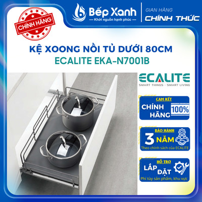 Kệ xoong nồi tủ dưới, nan Oval Grey N-Series Ecalite EKA-N7001B