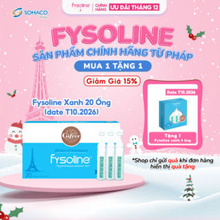  Nước muối ưu trương FYSOLINE - Date T9.2026 - hỗ trợ viêm mũi nghẹt mũi cho bé  Hộp xanh 20 ống x 5ml  